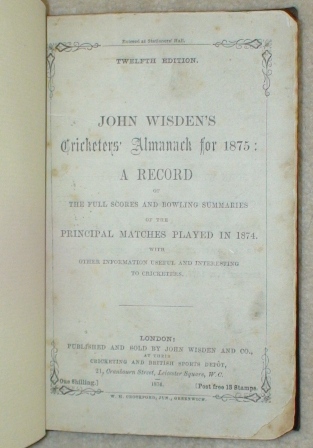 1875 Wisden