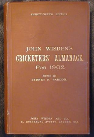 1902 Wisden Hardback