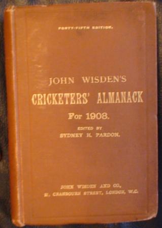 1908 Wisden Hardback