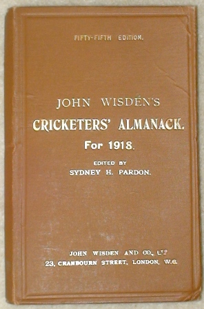 1918 Wisden Hardback