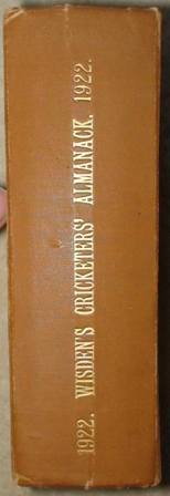 1922 Wisden Hardback