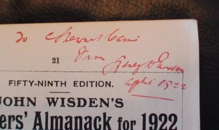 1922 Wisden Hardback