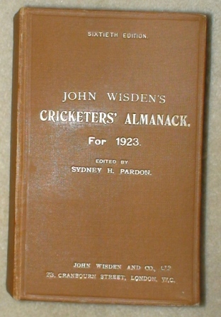 1923 Wisden Hardback