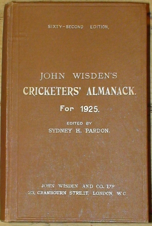 1925 Wisden Hardback