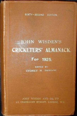 1925 Wisden Hardback