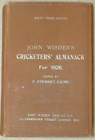 1926 Hardback Wisden
