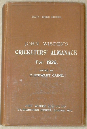 1926 Hardback Wisden