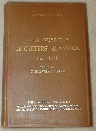 1931 Hardback Wisden