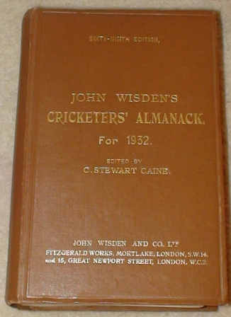 1932 Hardback Wisden