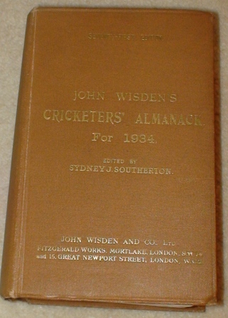 1934 Hardback Wisden