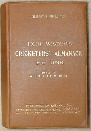 1936 Wisden Hardback