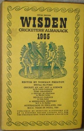 1965 Wisden Hardback & Dust Jacket