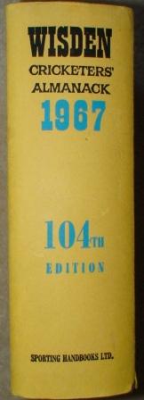 1967 Wisden Hardback & Dust Jacket