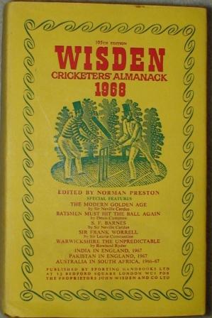 1968 Wisden Hardback & Dust Jacket