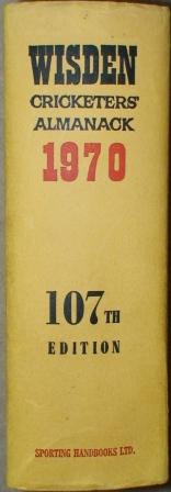 1970 Wisden Hardback & Dust Jacket