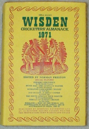 1971 Hardback Wisden