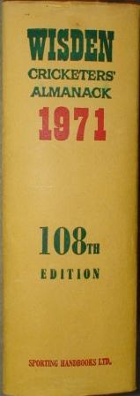 1971 Wisden Hardback & Dust Jacket