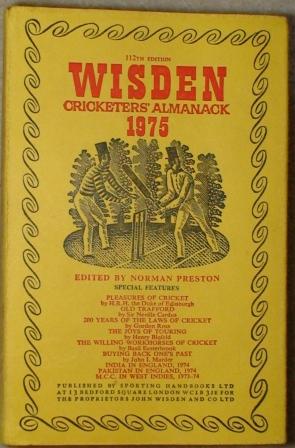 1975 Wisden Hardback & Dust Jacket