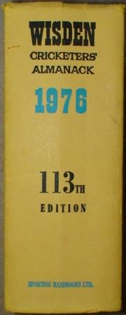 1976 Wisden Hardback & Dust Jacket