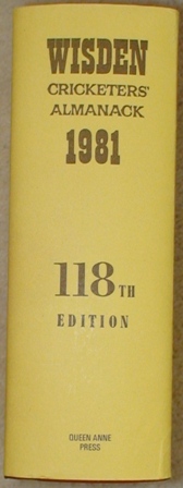 1981 Wisden Hardback