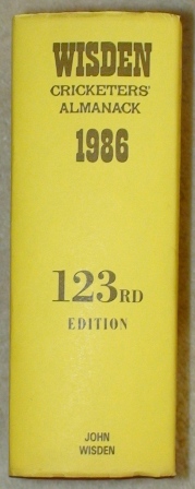 1986 Wisden Hardback