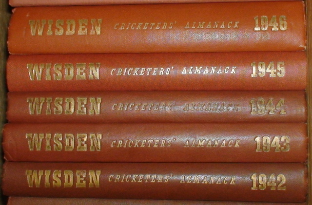 1940s Wisdens with Original Gilt.