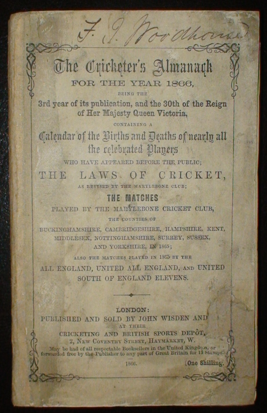 1866 Wisden