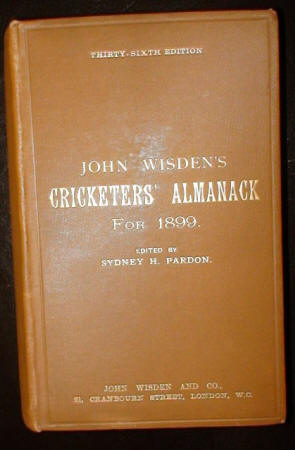 1899 Wisden Hardback