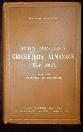 Wisden 1905 Hardback