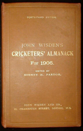Wisden 1906 Hardback