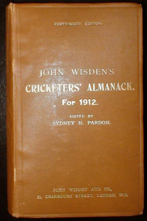1912 Wisden Hardback
