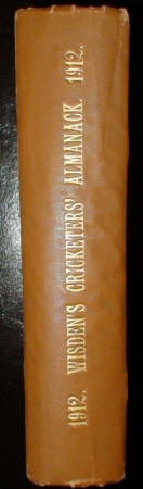 1912 Wisden Hardback