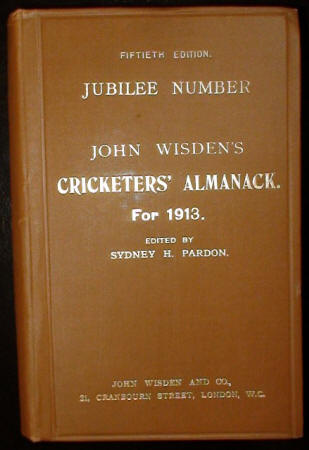 1913 Wisden Hardback