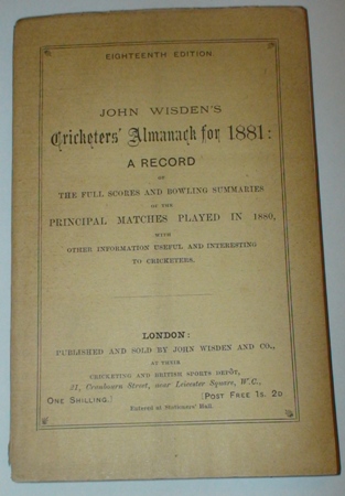 1881 Wisden