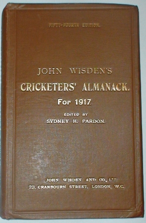 1917 Wisden Hardback