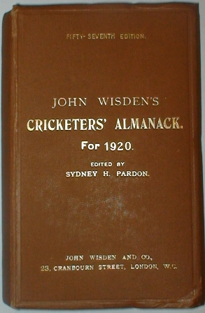 1920 Wisden Hardback