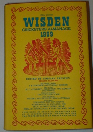 1969 Wisden Hardback & Dust Jacket