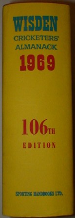 1969 Wisden Hardback & Dust Jacket