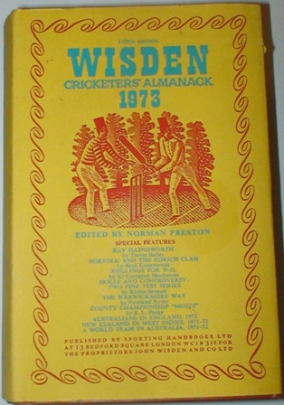 1973 Wisden Hardback & Dust Jacket
