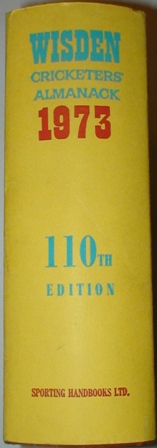1973 Wisden Hardback & Dust Jacket