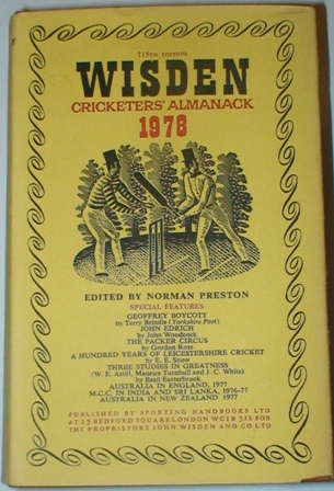 1978 Wisden Hardback & Dust Jacket